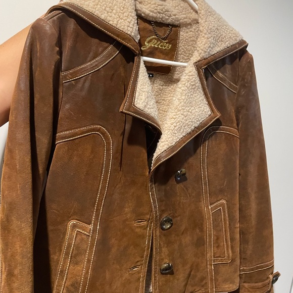 VINTAGE Guess Genuine Leather Jacket - Picture 2 of 7